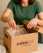 Kit Caixas Organizadoras KaixaBox, Caixa com Tampa e Alça para Transporte, Montagem Simples sem Fita