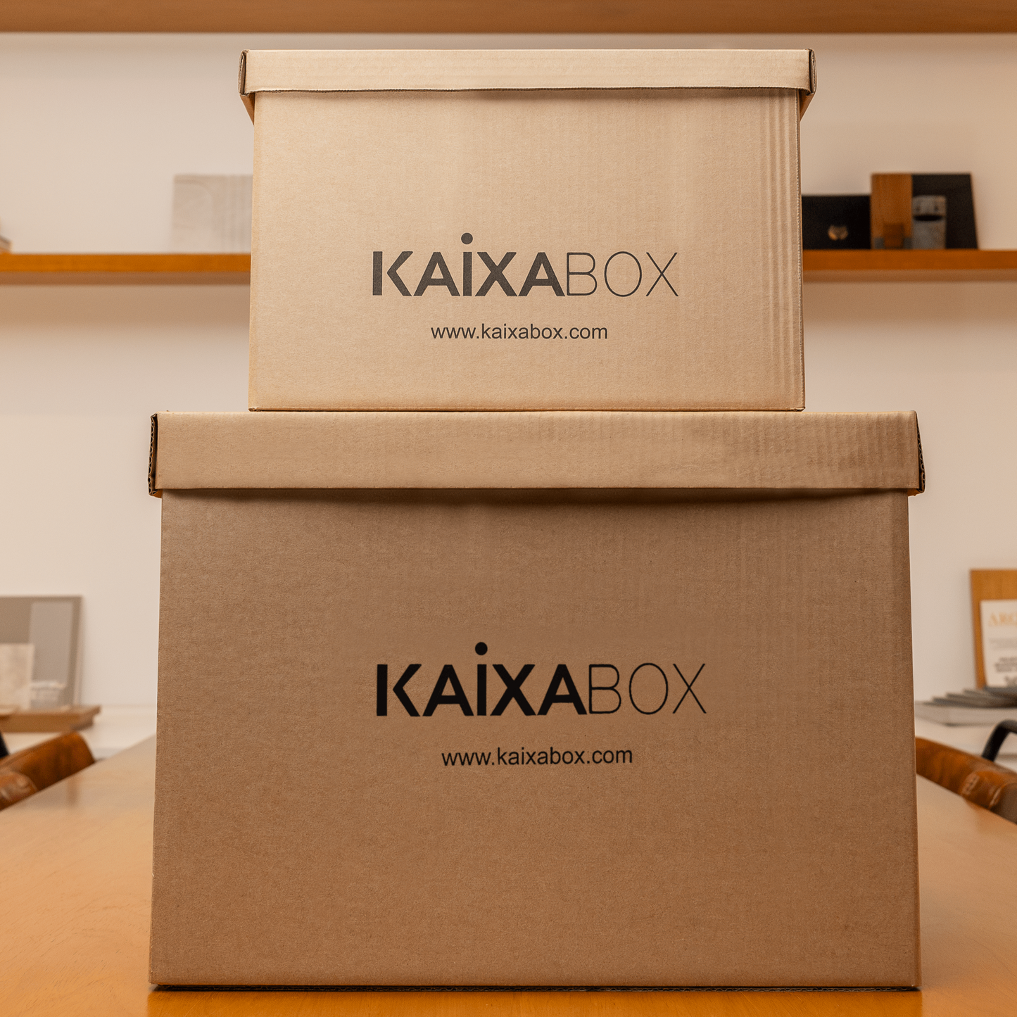 Kit Caixas Organizadoras KaixaBox, Caixa com Tampa e Alça para Transporte, Montagem Simples sem Fita